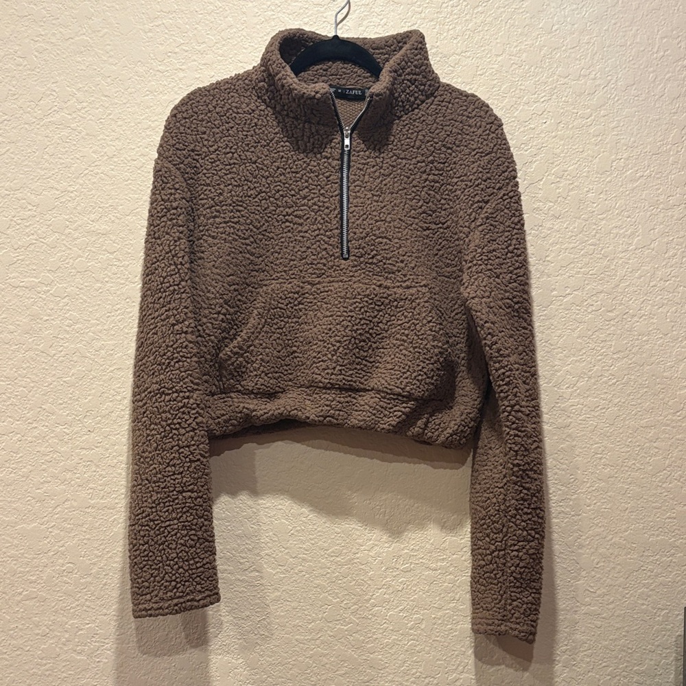 Zaful Brown Teddy Jacket